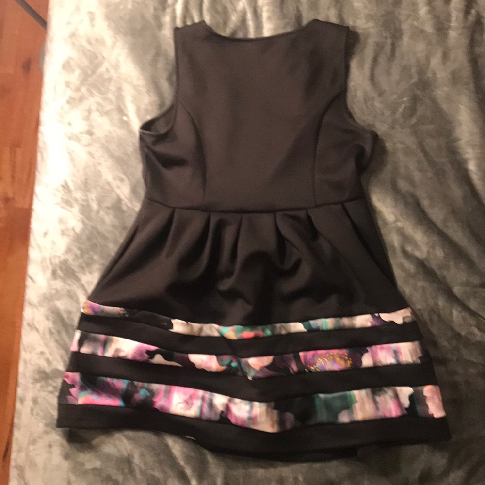 Black/Floral Print Dress